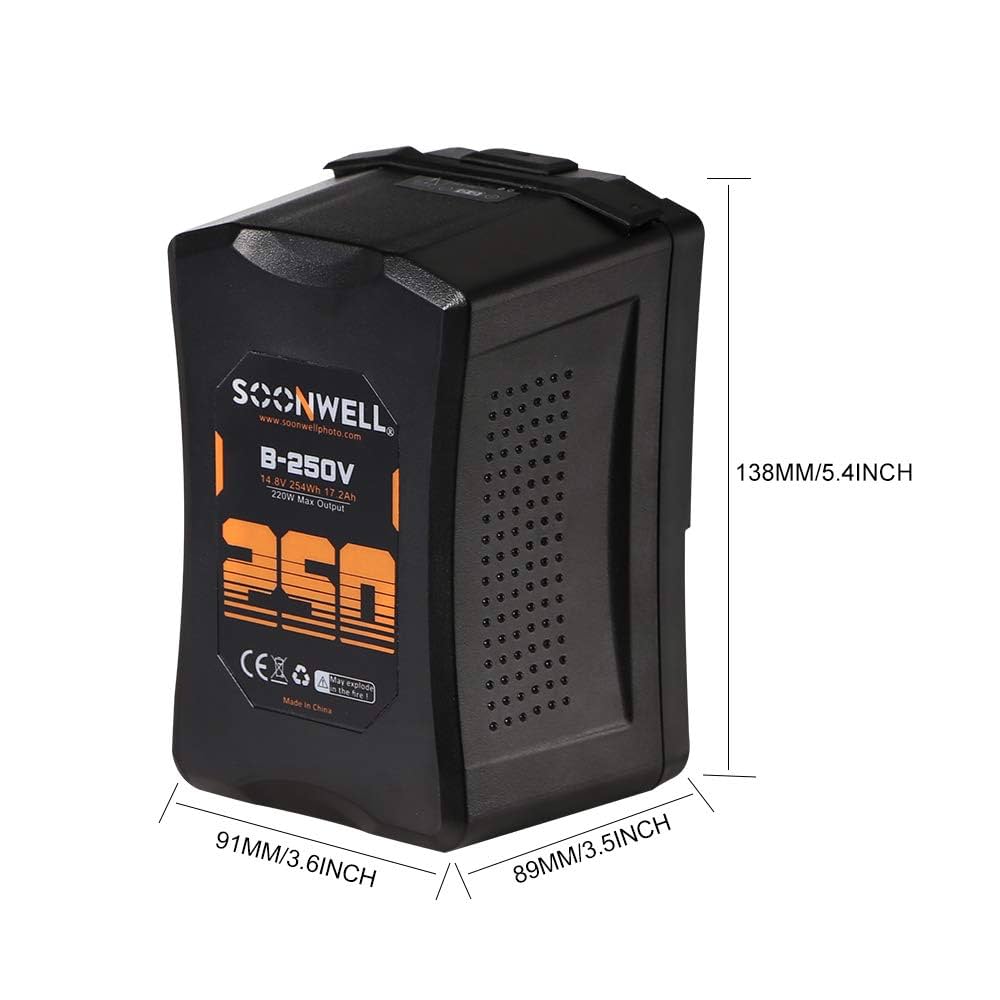 SOONWELL Vマウント2CH 同時 バッテリーチャージャー Amazon | SOONWELL 250Wh(17.2Ah/14.8V) Vマウントバッテリー 2